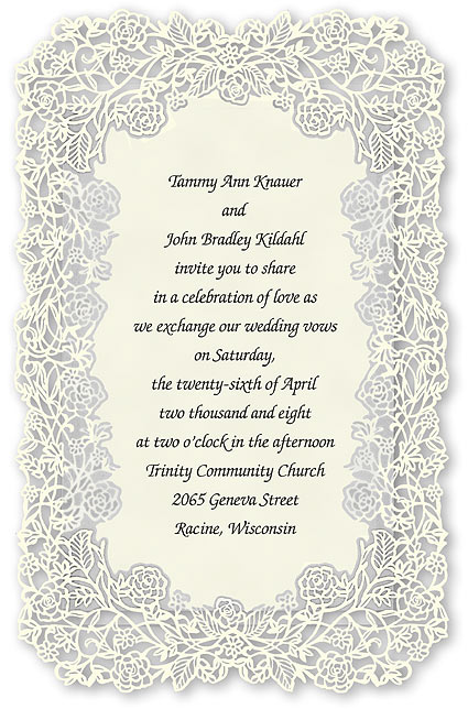 laser cut wedding invitations Bridal Expo